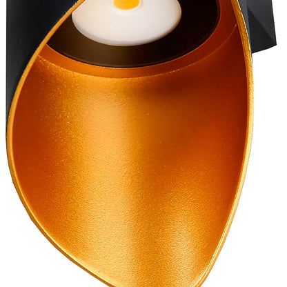 APLIQUE 6W LED METAL NEGRO/DORADO LH-3517