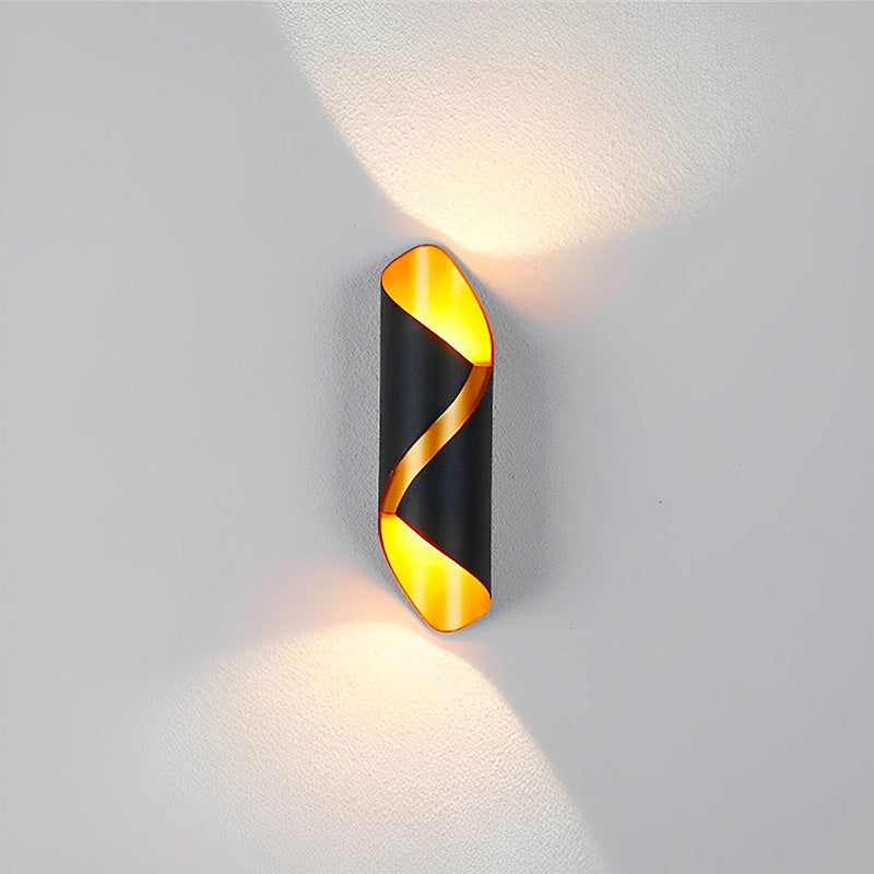 APLIQUE 6W LED METAL NEGRO/DORADO LH-3517