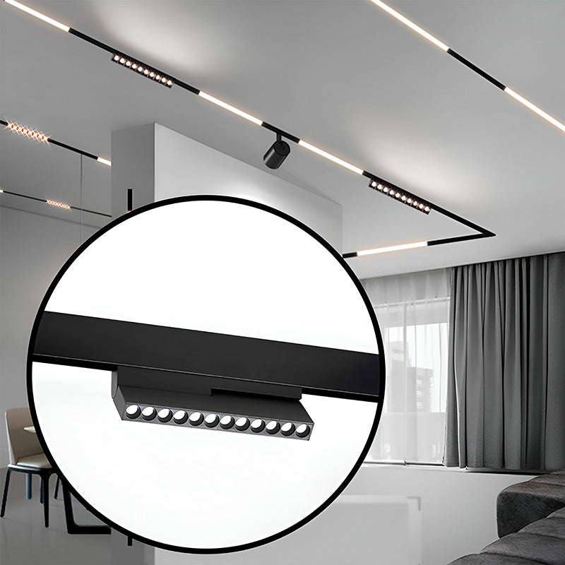 LUMINARIA NEGRA BISAGRA PARA RIEL 12W LH-3846