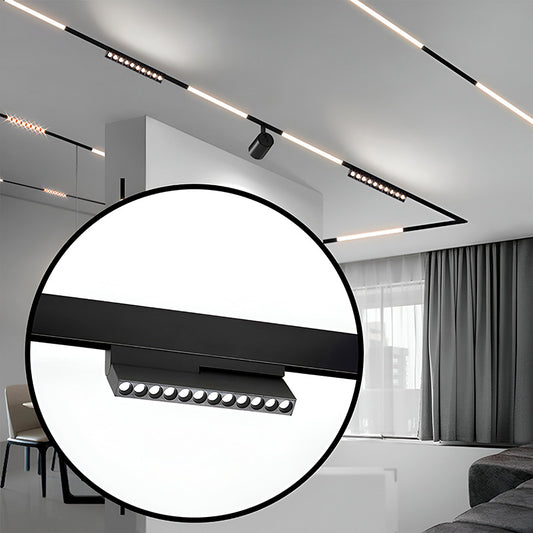 LUMINARIA NEGRA BISAGRA PARA RIEL 12W LH-3846