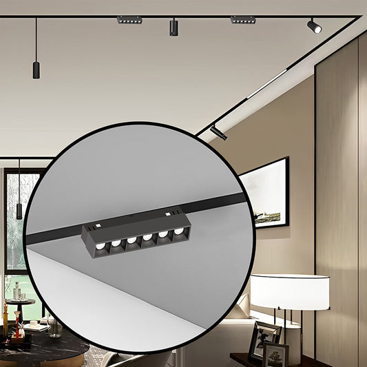 LUMINARIA NEGRA PARA RIEL 6W LH-3849