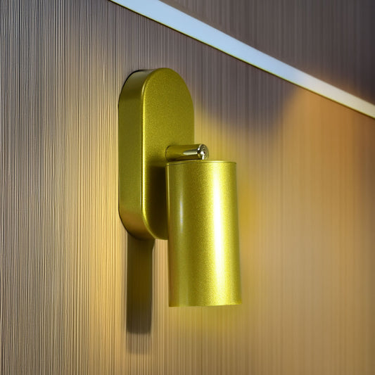 APLIQUE DE PARED METALICO DORADO UNA LUZ LH-3854
