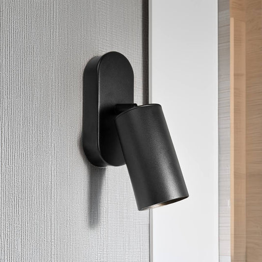 APLIQUE DE PARED METALICO NEGRO UNA LUZ LH-3855