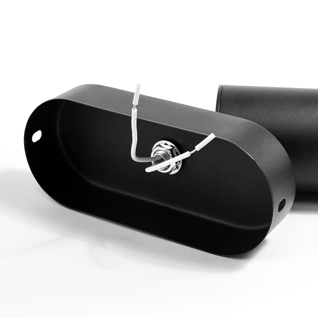 APLIQUE DE PARED METALICO NEGRO UNA LUZ LH-3855