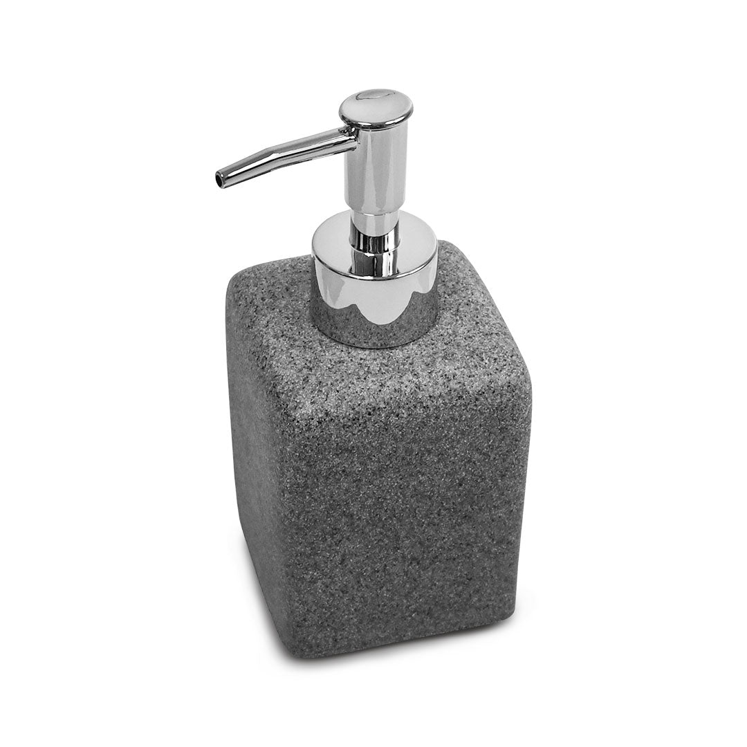 ACCESORIO GRIS PUNTOS NEGROS PARA BANO 4PZ LH-3640