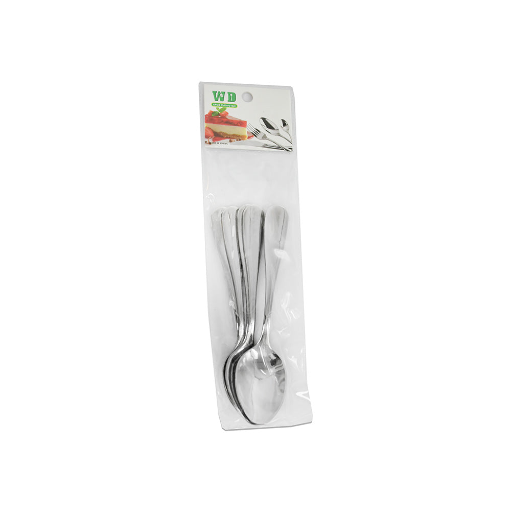CUCHARA DE POSTRE 6PZ METALICAS LH-3734