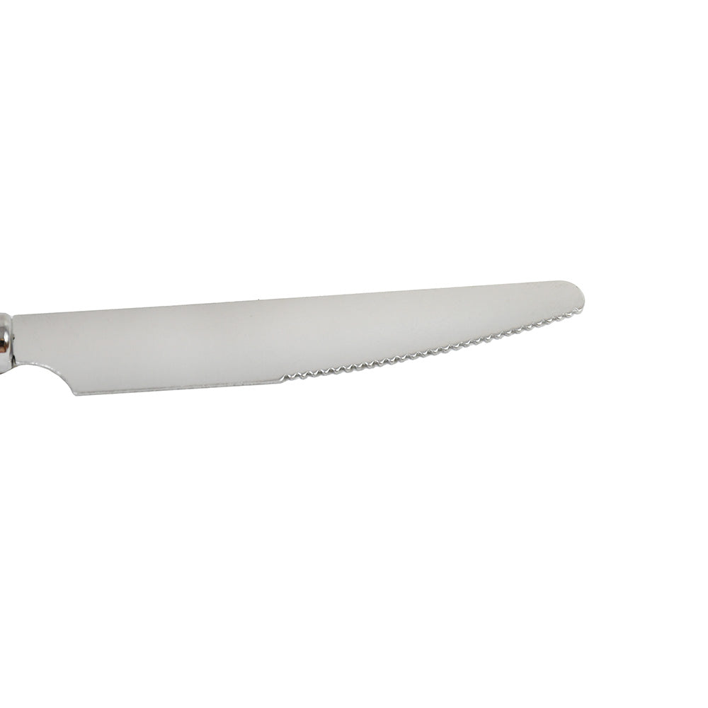 CUCHILLO DE MESA 6PZ MANGO PLASTICO NEGRO LH-3740