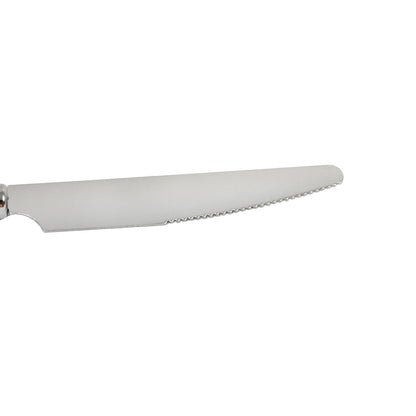 CUCHILLO DE MESA 6PZ MANGO PLASTICO NEGRO LH-3740