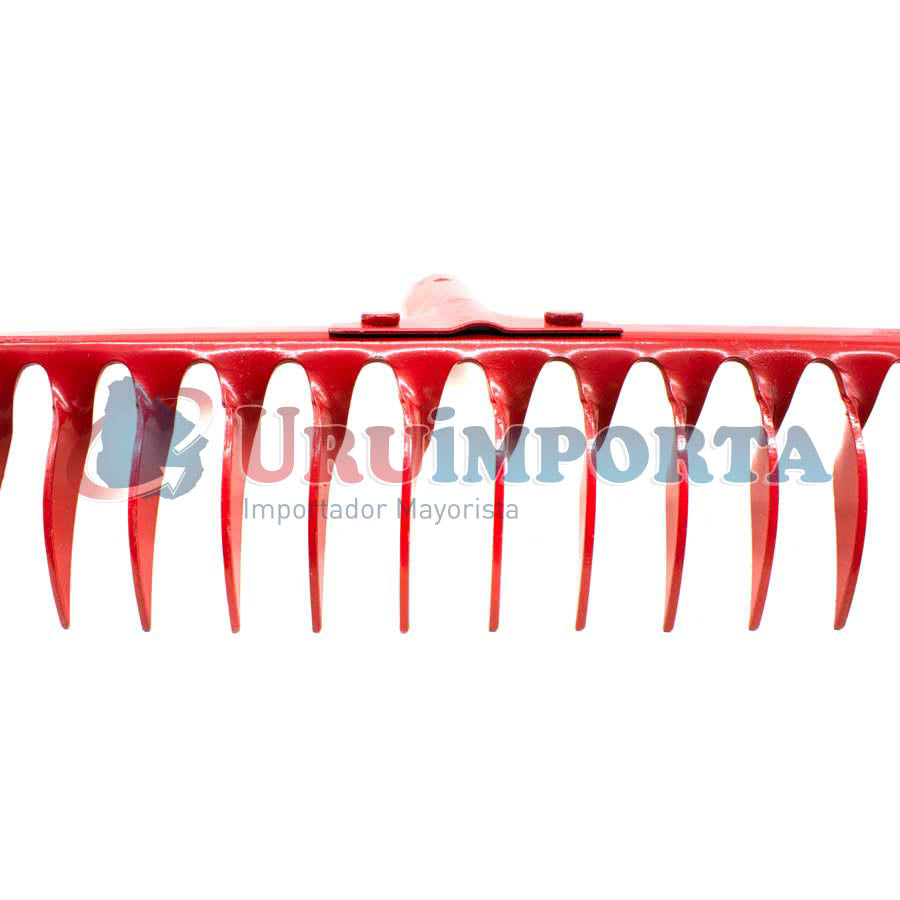 RASTRILLO 16 DIENTES 41CM METALICO ROJO LH-1562