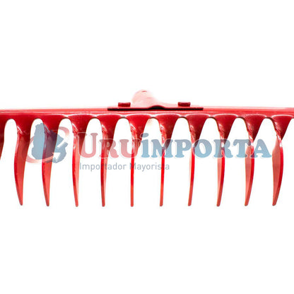 RASTRILLO 16 DIENTES 41CM METALICO ROJO LH-1562