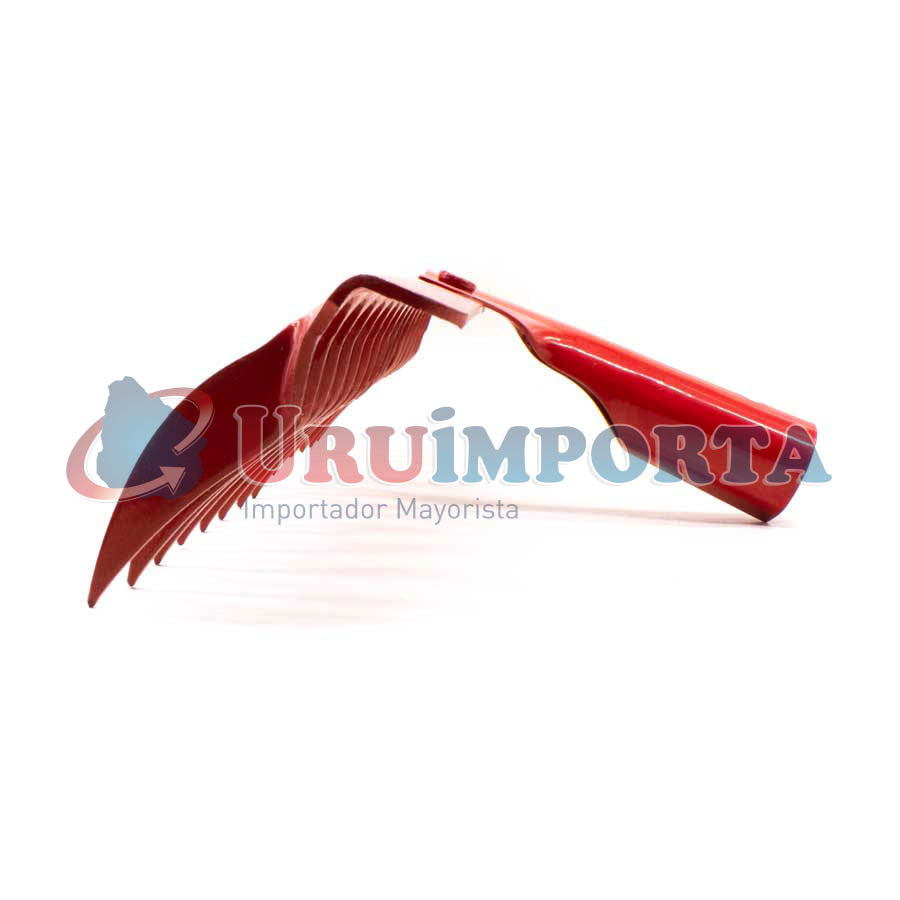 RASTRILLO 16 DIENTES 41CM METALICO ROJO LH-1562
