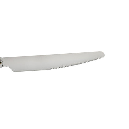 CUCHILLO DE MESA 6PZ MANGO PLASTICO BLANCO LH-3741
