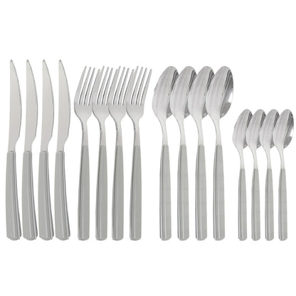 CUBIERTOS 16PZ EN CAJA MANGO GRIS LH-3751