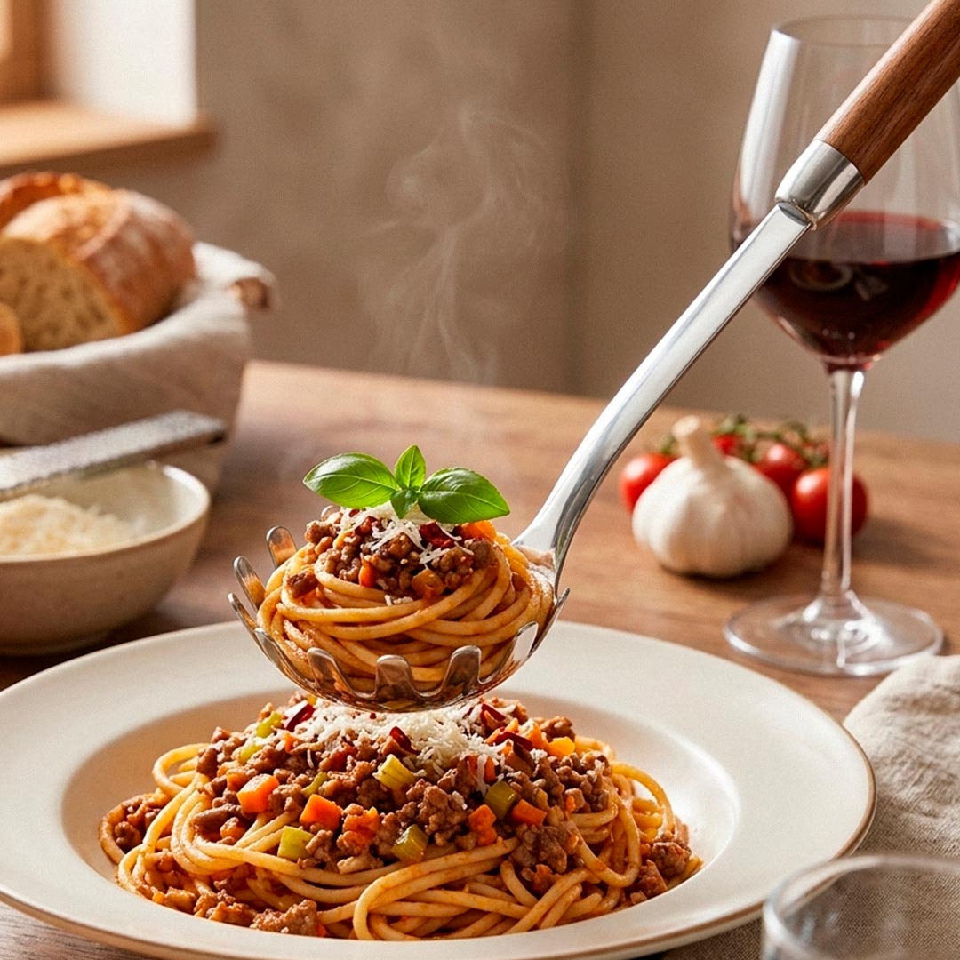 CUCHARA PARA PASTA MANGO DE MADERA LH-3767