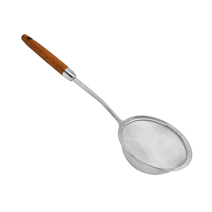COLADOR 14CM METALICO MANGO MADERA LH-3775