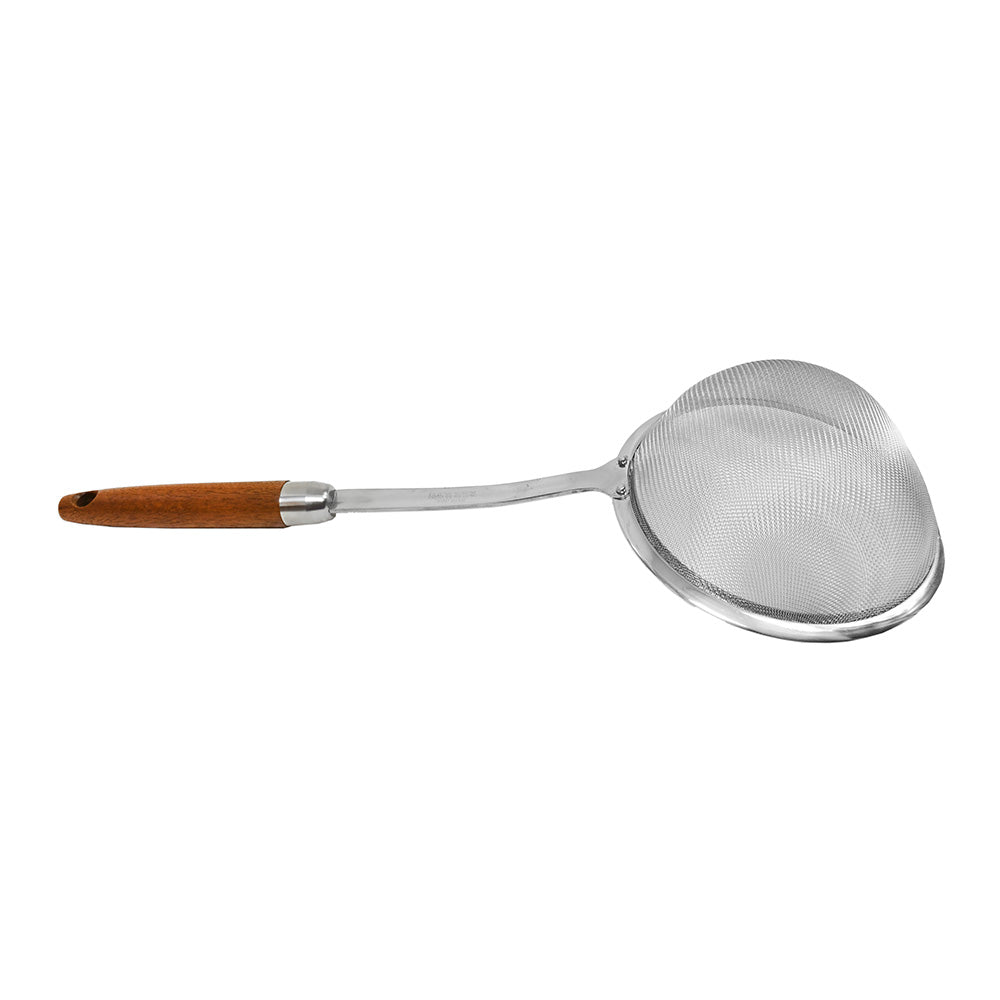 COLADOR 14CM METALICO MANGO MADERA LH-3775