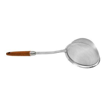 COLADOR 14CM METALICO MANGO MADERA LH-3775