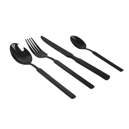 JUEGO DE CUBIERTOS NEGROS 24PZ EN CAJA  LH-3778