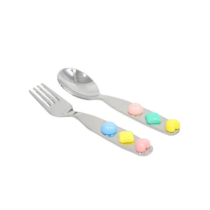 TENEDOR Y CUCHARA PARA NINO CAJA PLASTICA LH-3779