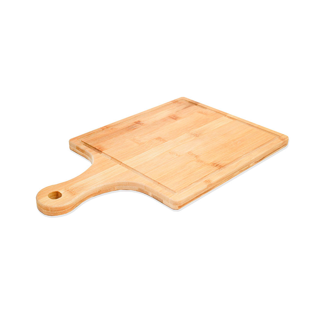 TABLA DE BAMBU 40X24CM CUADRADA C/MANGO LH-3637
