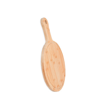 TABLA DE BAMBU 40X28CM REDONDA C/MANGO LH-3638