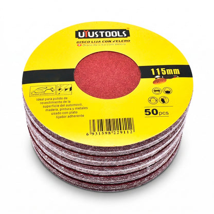 DISCO DE LIJA C/VELCRO 50UN 115MM P60 LH-4140