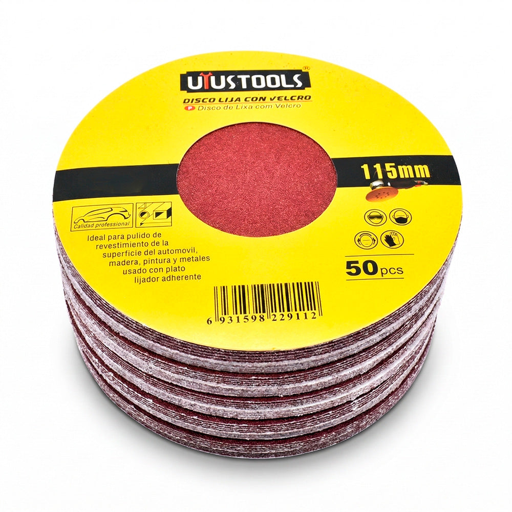 DISCO DE LIJA C/VELCRO 50UN 115MM P240 LH-4146