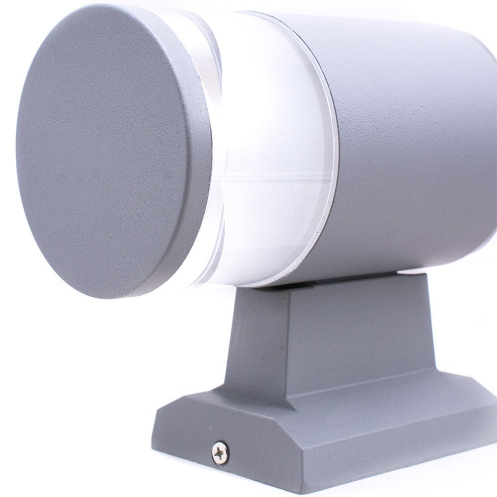 LUMINARIA LED EXTERIOR 2 LUCES COLOR GRIS LH-2098
