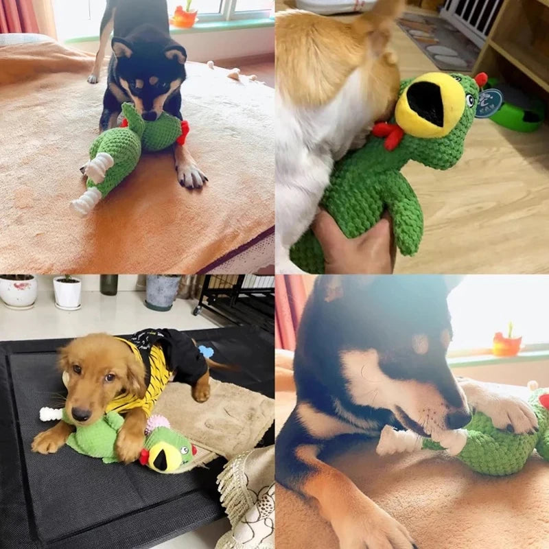JUGUETE DE PELUCHE PARA MASCOTA TIPO GALLO LH-3334