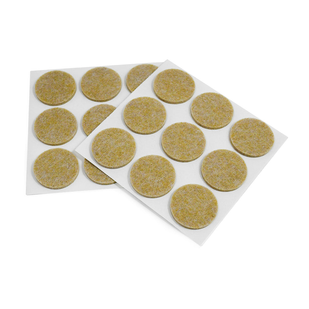 PROTECTOR ADHESIVO REDONDO BEIGE 18PZ 25MM LH-3573