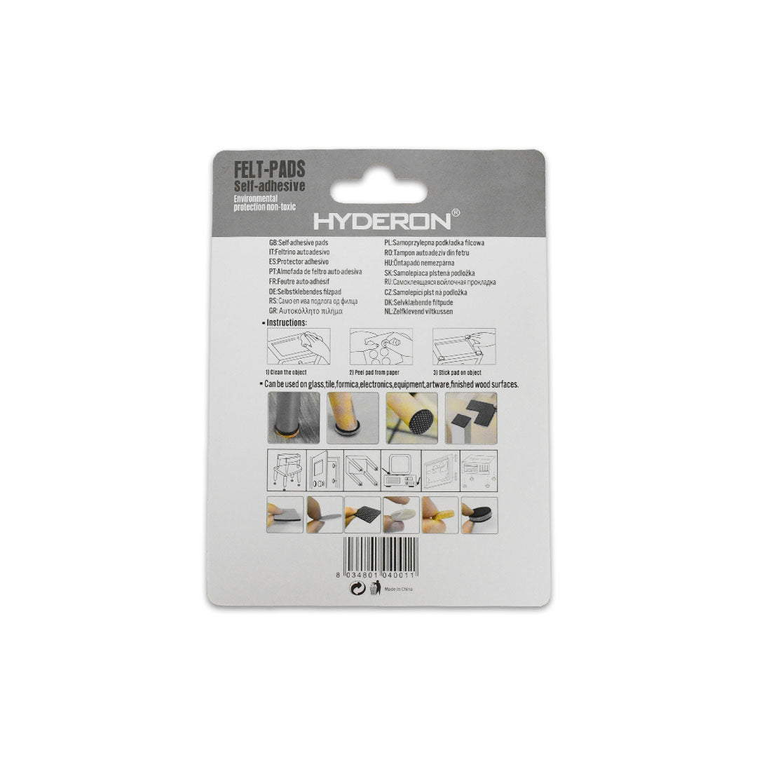 PROTECTOR ADHESIVO REDONDO GRIS 8PZ 40MM LH-3568