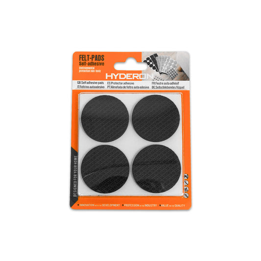 PROTECTOR ADHESIVO REDONDO NEGRO 8PZ 40MM LH-3562