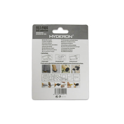 PROTECTOR ADHESIVO REDONDO NEGRO 8PZ 40MM LH-3562