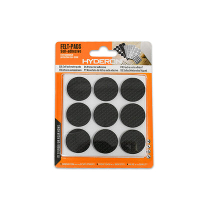 PROTECTOR ADHESIVO REDONDO NEGRO 18PZ 25MM LH-3561