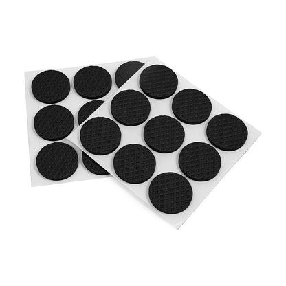 PROTECTOR ADHESIVO REDONDO NEGRO 18PZ 25MM LH-3561