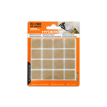 PROTECTOR ADHESIVO CUADRADO BEIGE 32PZ 19MM LH3575