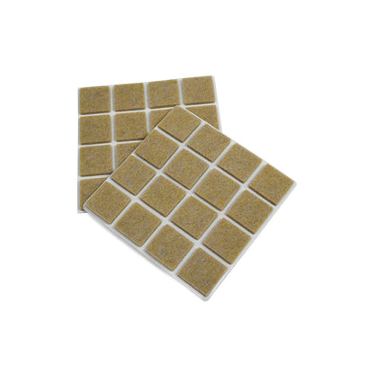 PROTECTOR ADHESIVO CUADRADO BEIGE 32PZ 19MM LH3575