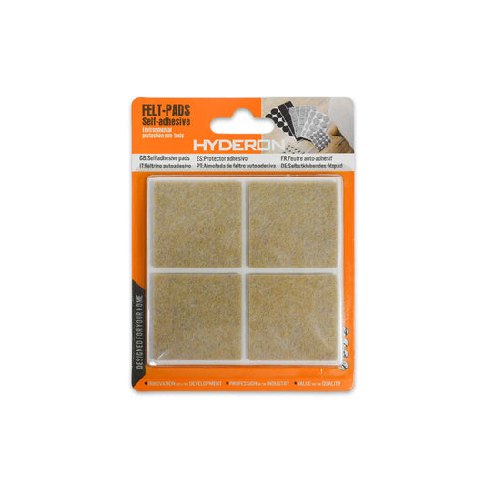 PROTECTOR ADHESIVO CUADRADO BEIGE 8PZ 40MM LH3577