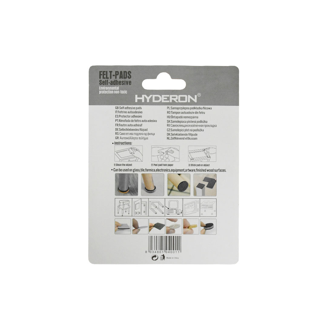 PROTECTOR ADHESIVO CUADRADO BEIGE 8PZ 40MM LH3577