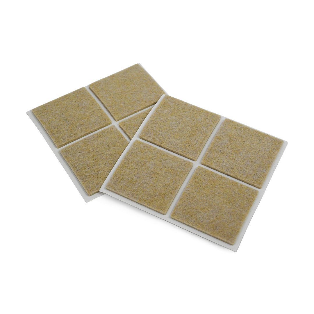 PROTECTOR ADHESIVO CUADRADO BEIGE 8PZ 40MM LH3577