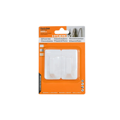 COLGADOR CUADRADO PLASTICO 2PZ BLANCO 60MM LH-3592