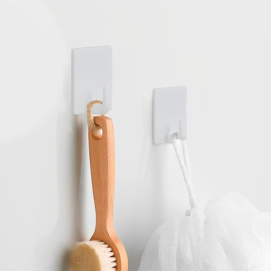 COLGADOR CUADRADO PLASTICO 8PZ BLANCO 37MM LH-3589