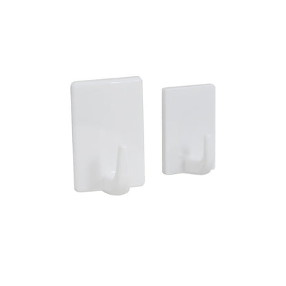 COLGADOR CUADRADO PLASTICO 8PZ BLANCO 37MM LH-3589