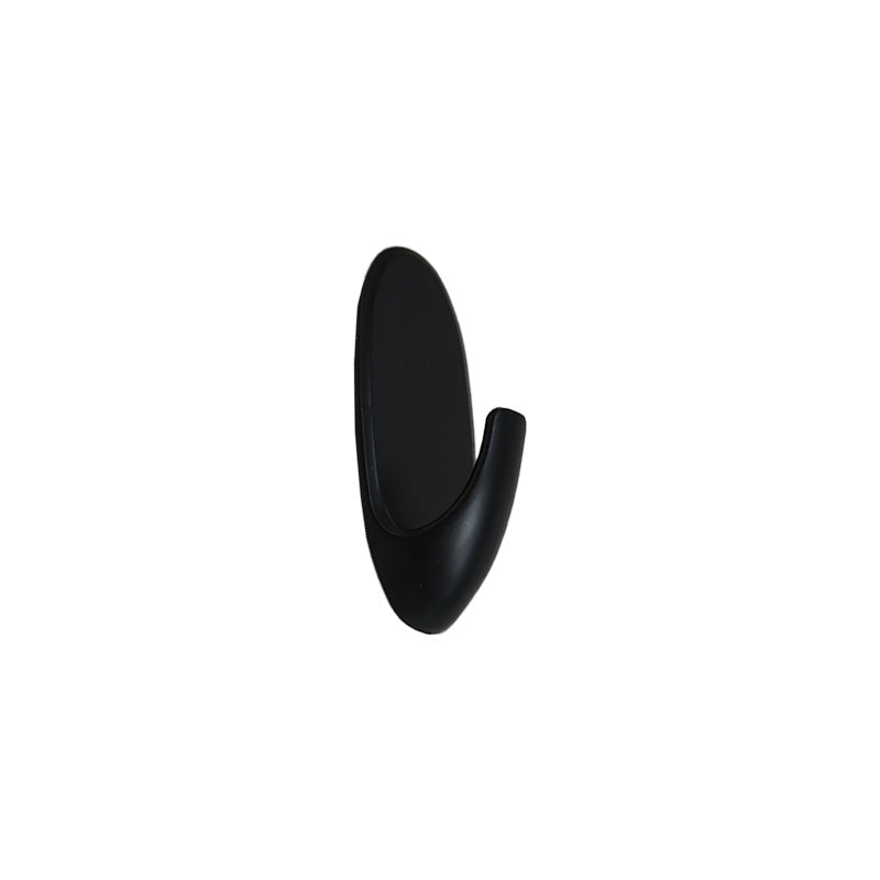 COLGADOR OVALADO PLASTICO 3PZ NEGRO 55MM LH-3579