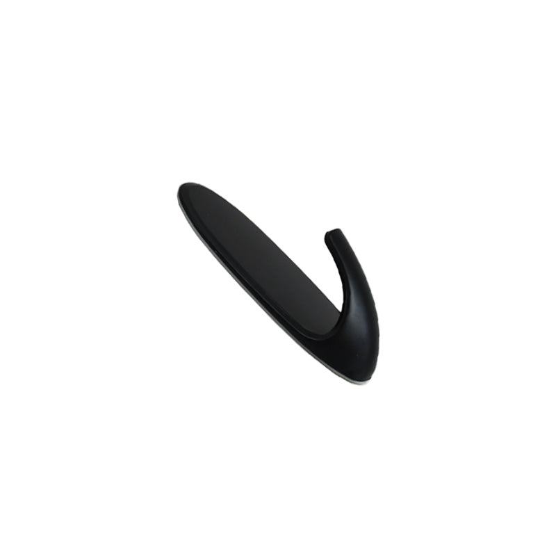 COLGADOR OVALADO PLASTICO 3PZ NEGRO 55MM LH-3579