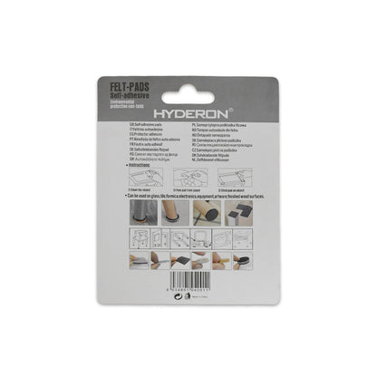PROTECTOR ADHESIVO CUADRADO GRIS 18PZ 25MM LH-3570
