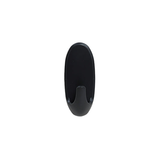 COLGADOR OVALADO PLASTICO 2PZ  NEGRO 85MM LH-3580