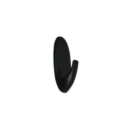 COLGADOR OVALADO PLASTICO 2PZ  NEGRO 85MM LH-3580