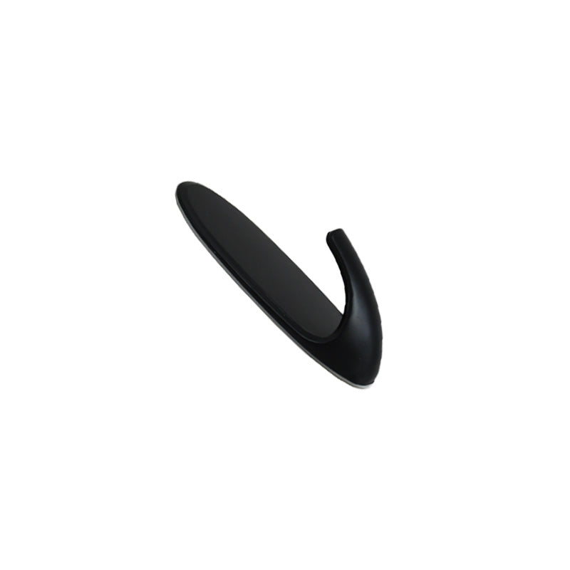 COLGADOR OVALADO PLASTICO 2PZ  NEGRO 85MM LH-3580