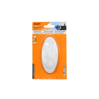 COLGADOR OVALADO PLASTICO BLANCO 108MM LH-3582